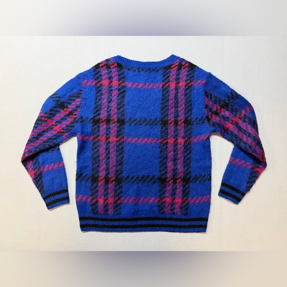 Allison Joy Blue And Red Striped Plaid Soft XS Sweater - Picture 6 of 6